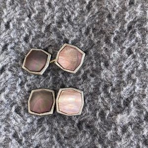 VTG Lavico octagon abalone with silver cuff links